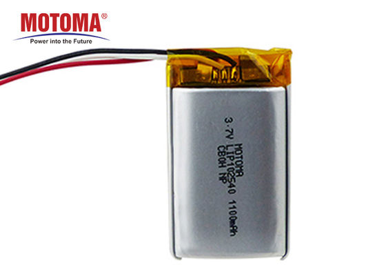 Batterie 1100mah 3.7V 10*25*40mm de traqueur de GPS de densité de haute énergie
