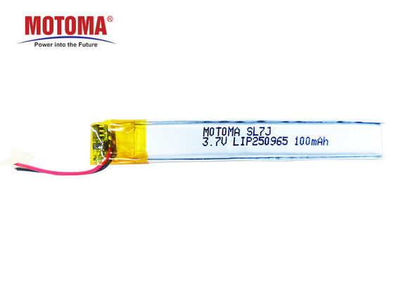 Curved Motoma Batteries , 3.7V 100mah Lithium Battery For Smart Glasses