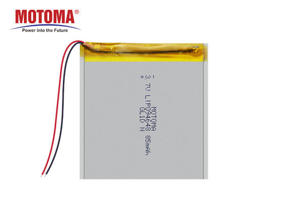 Lightweight 85mah GPS Tracker Battery , 0.9mm Ultra Thin Lipo Battery